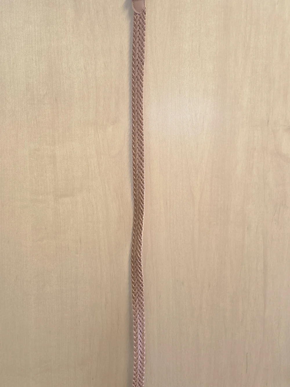 Braided Leather Belt in Tan Brown - Women Accessories